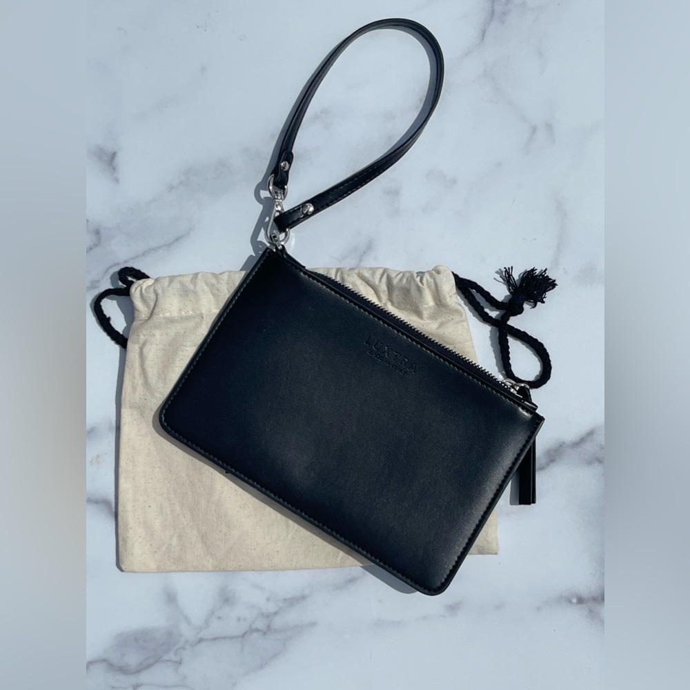 VEGAN and Eco Friendly Black Wristlet Pouch - Luxtra London
